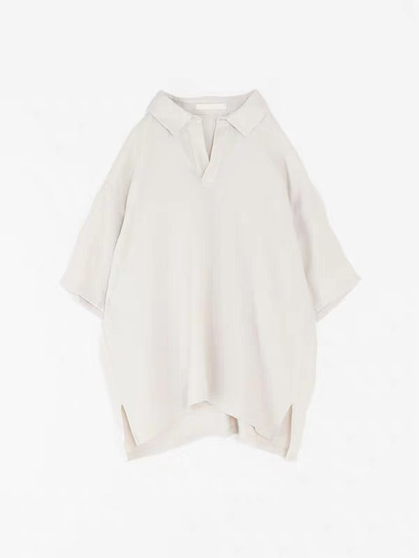 26春夏 linen polo shirt