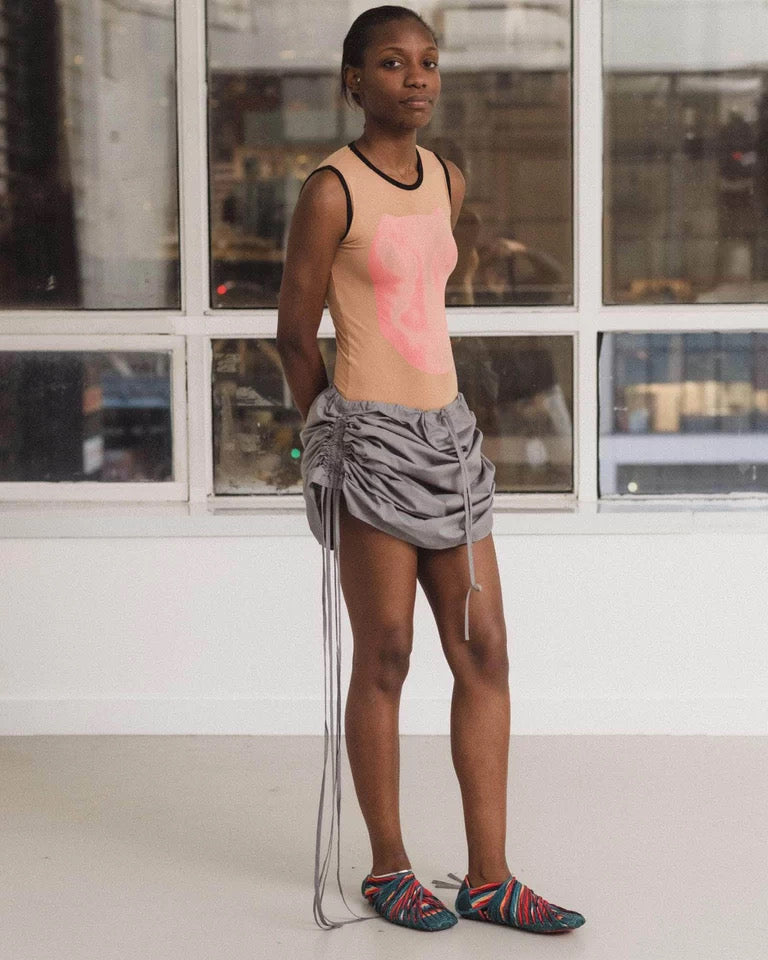 25早秋 PICTORIAL STRAP SKIRT 抽绳半裙