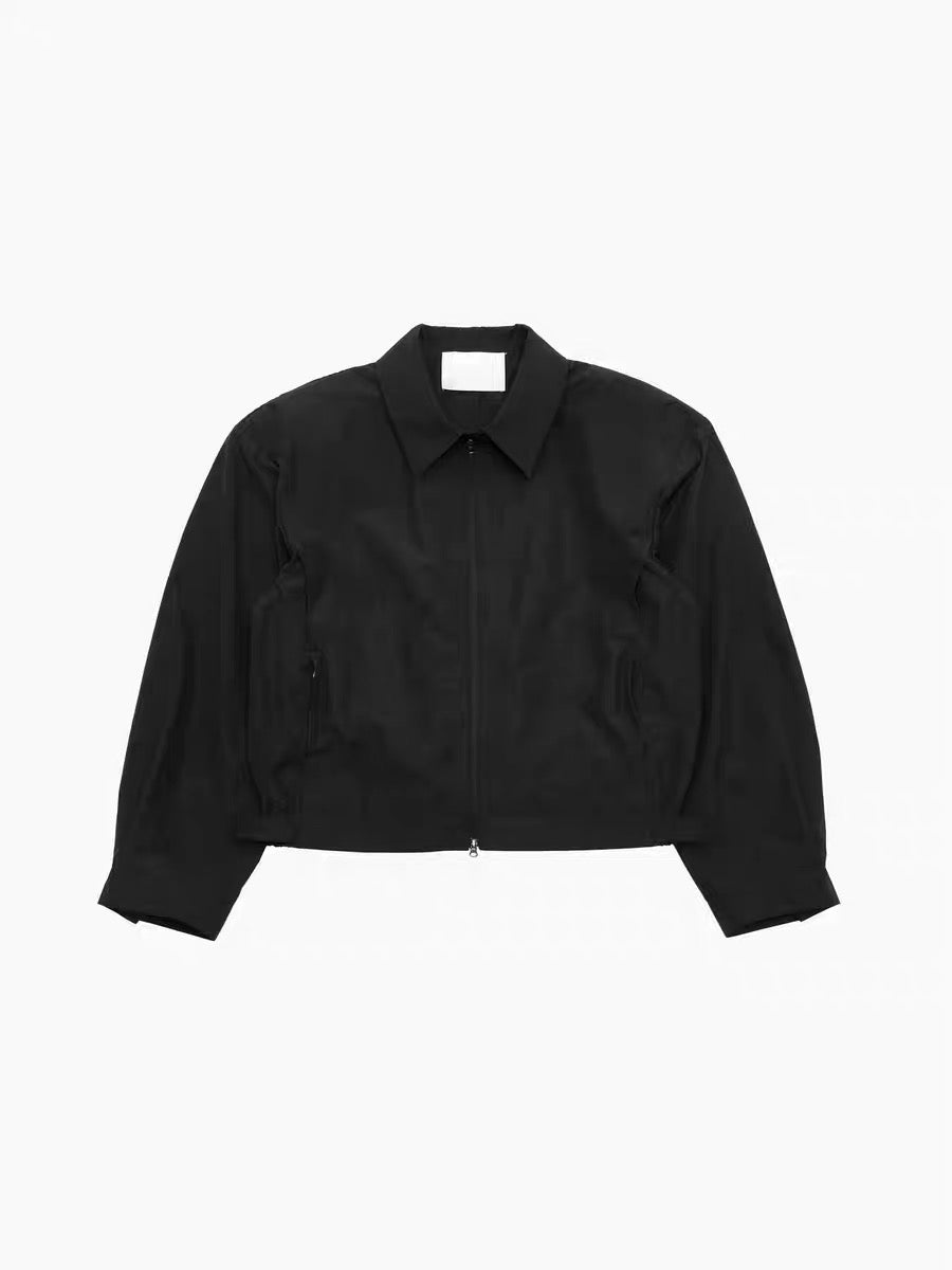 25早春 CROPPED ZIP-UP JUMPER 拉链短外套