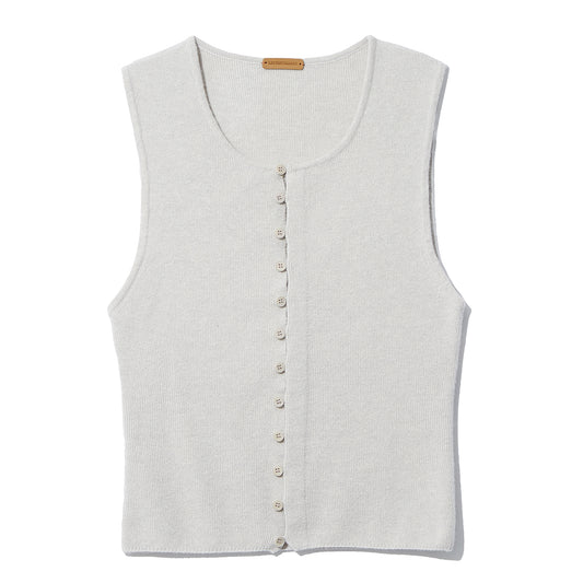 25早秋 BUTTON DOWN SLEEVELESS TOP