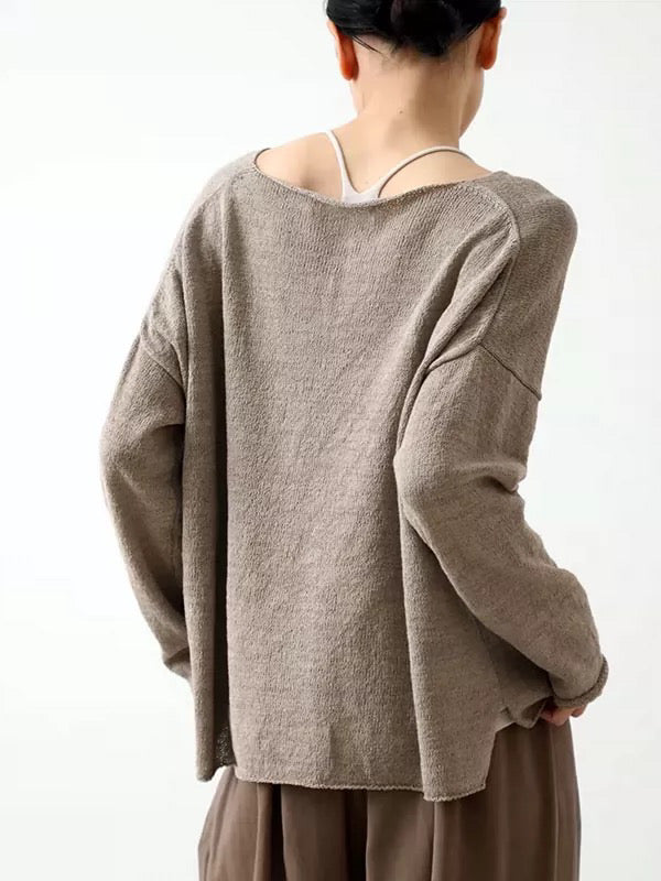 26春夏 cotton linen pullover