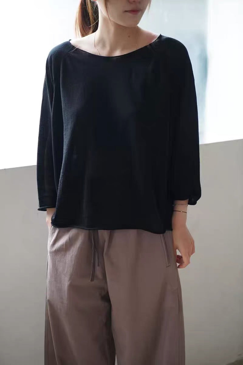 26春夏 linen raglan pullover
