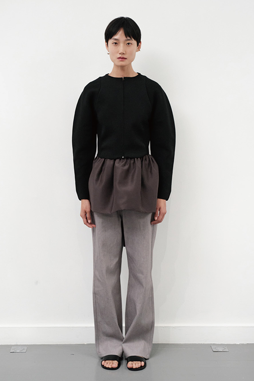 25早春 SHIRRING ORGANZA BELT SKIRT 短裙