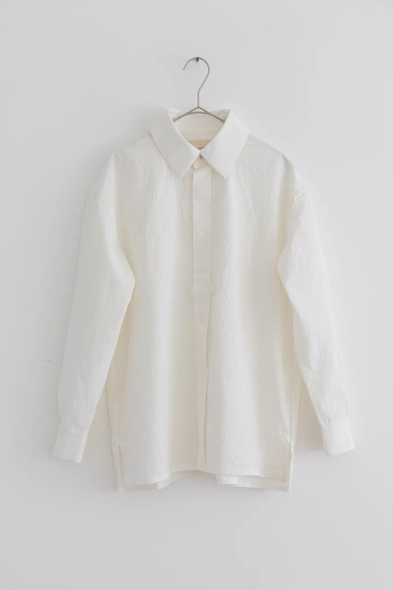 25早春 typewriter front-fly shirt