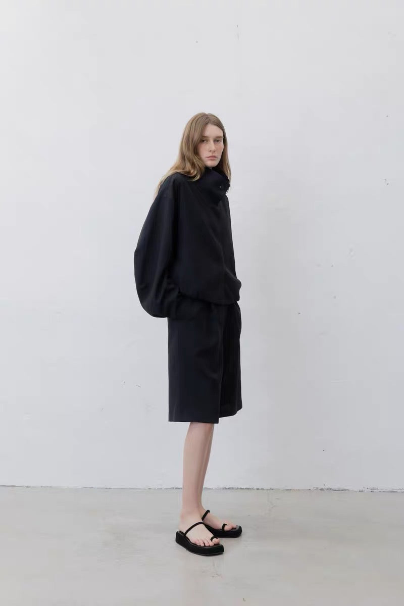 24早春 STRAIGHT BLACK SHORTS 中裤