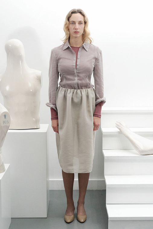 25早春 SHIRRING ORGANZA SKIRT 半裙