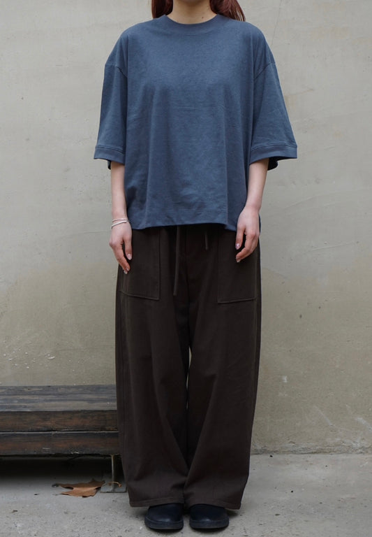 25春夏 麻棉材质圆领套头宽松款短袖T恤