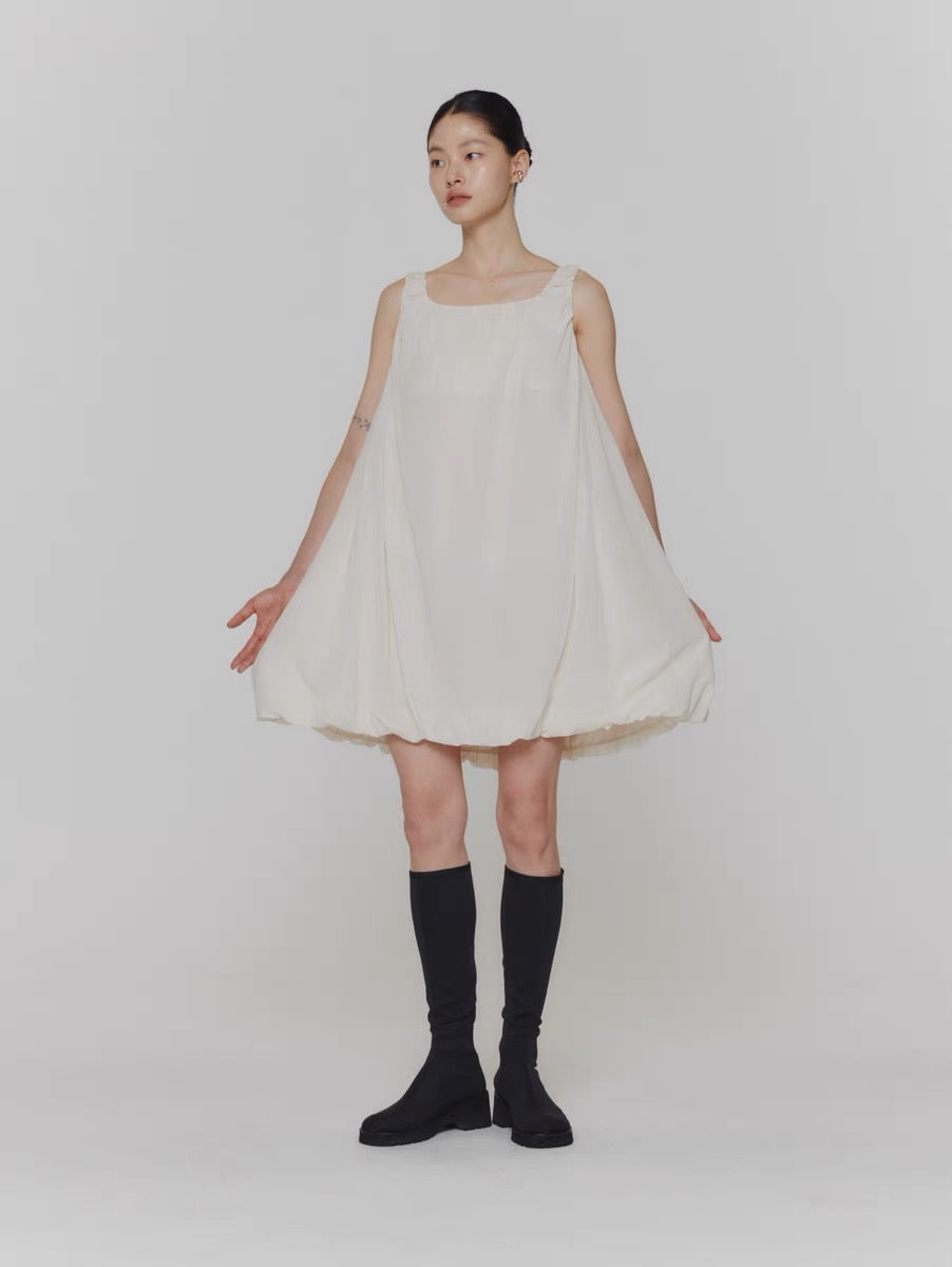 24早春 SHEER VOLUME MINI DRESS