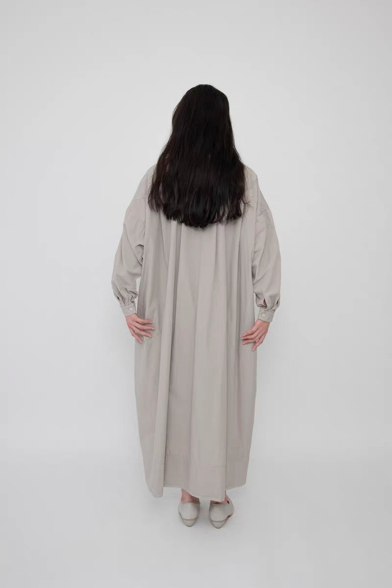 25秋冬 open-collared shirt dress