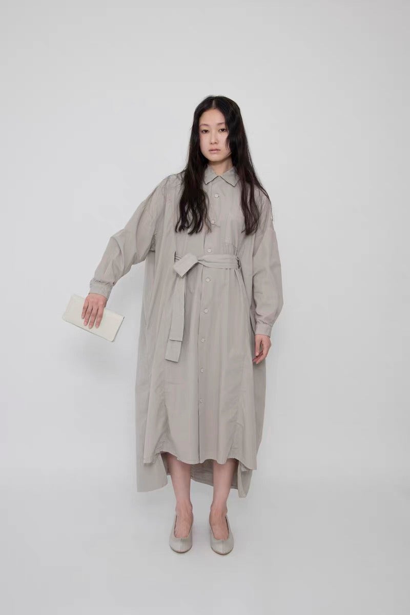 25秋冬 open-collared shirt dress