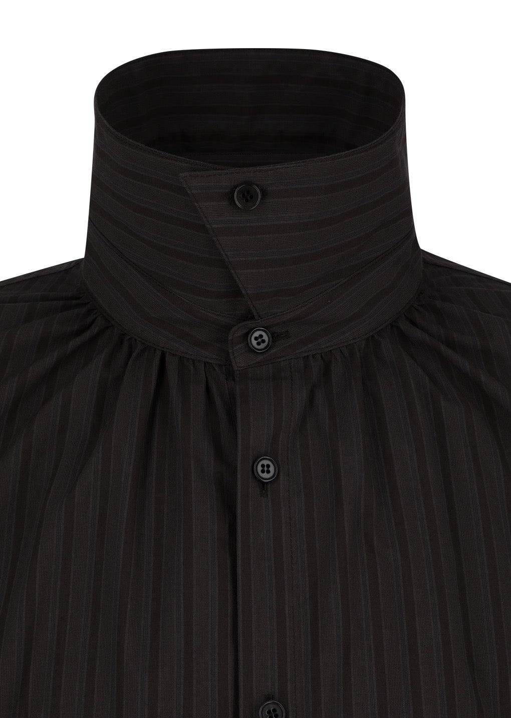 25早秋 STRIPE SHIRRING OVERSIZED SHIRTS