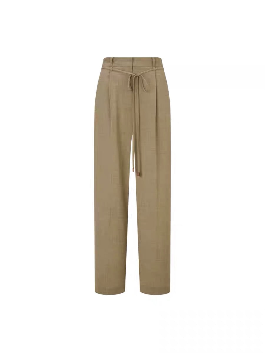 25早春 WAIST STRING TUCK 系带长裤