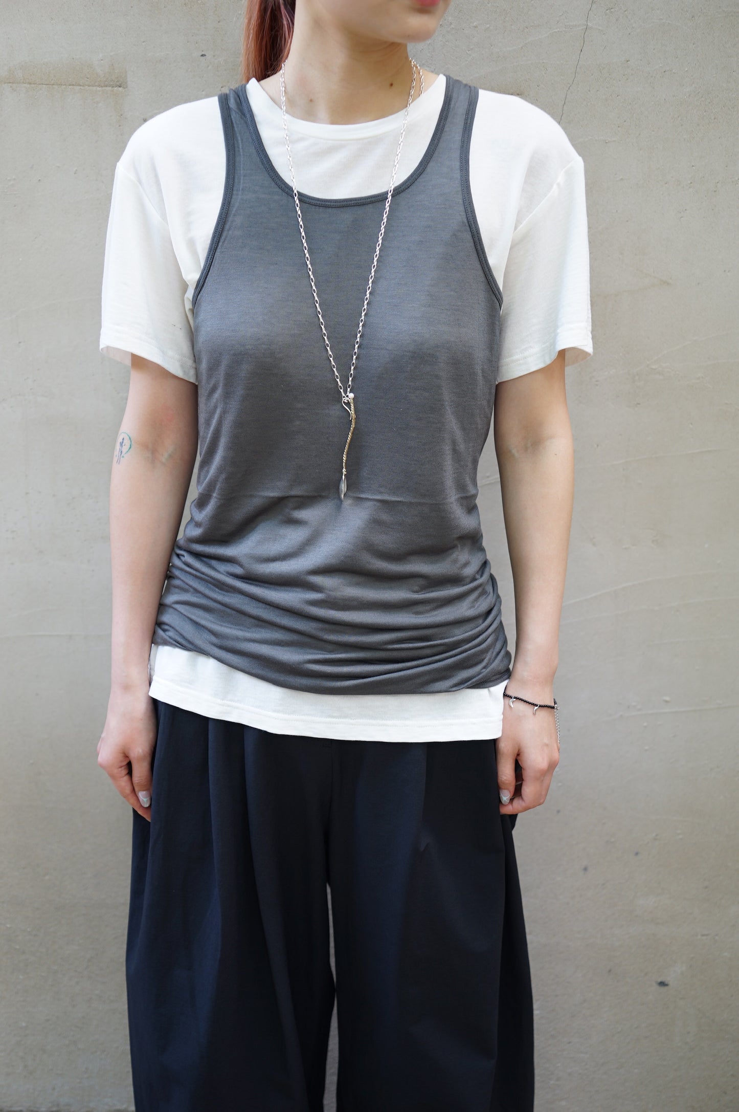 25春夏 天丝羊毛显瘦百搭工字背心