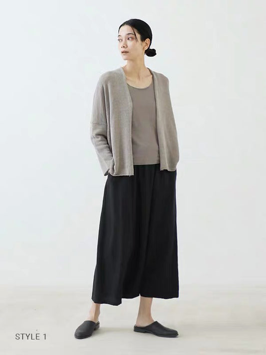 26春夏 linen cotton cardigan