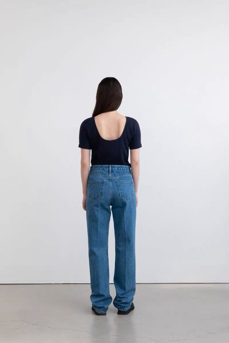 24早春 BACK SCOOP NECK T SHIRT