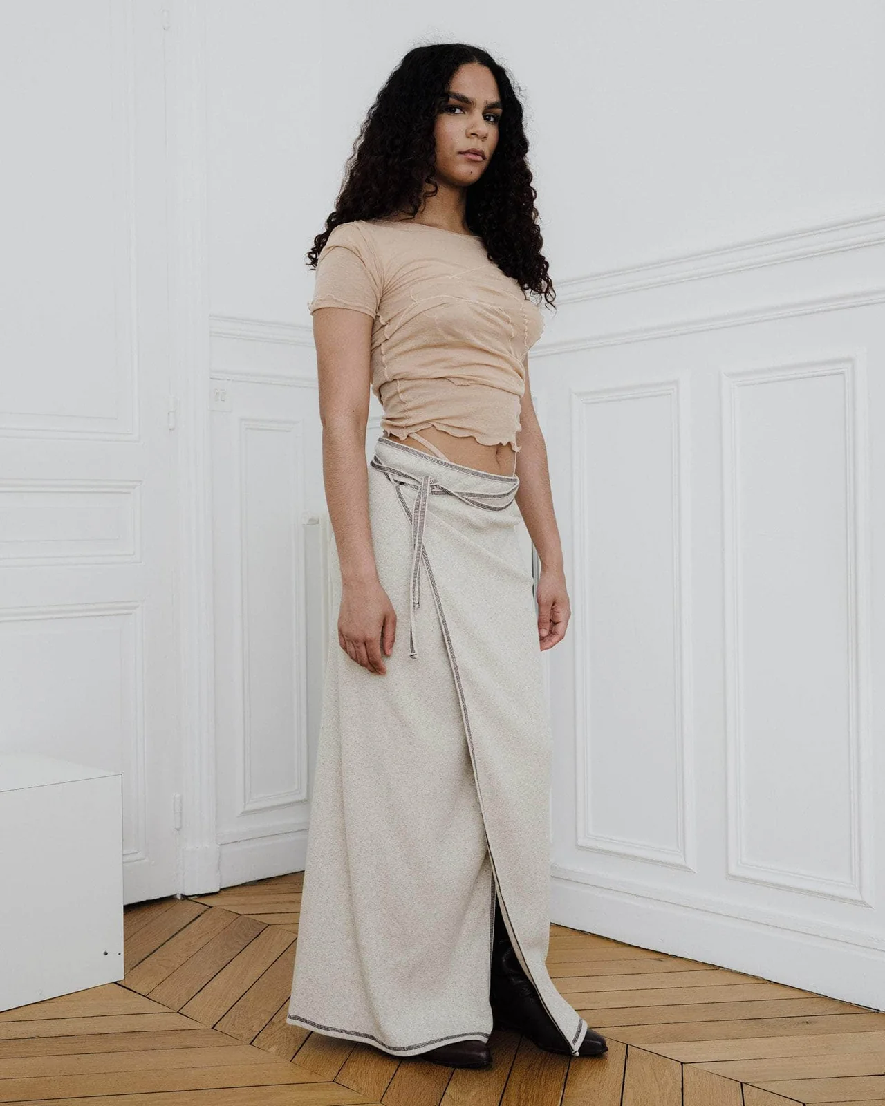 24早春 Garble Wrap Skirt 一片式包裹裙