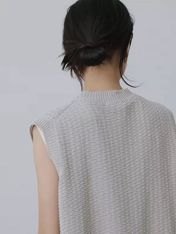 26春夏 cotton linen vest