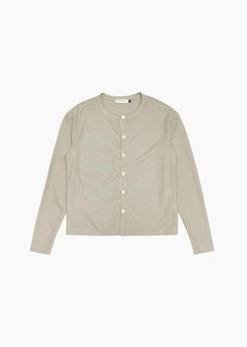 24早秋 SLIM FIT BUTTON UP TOP 针织开衫