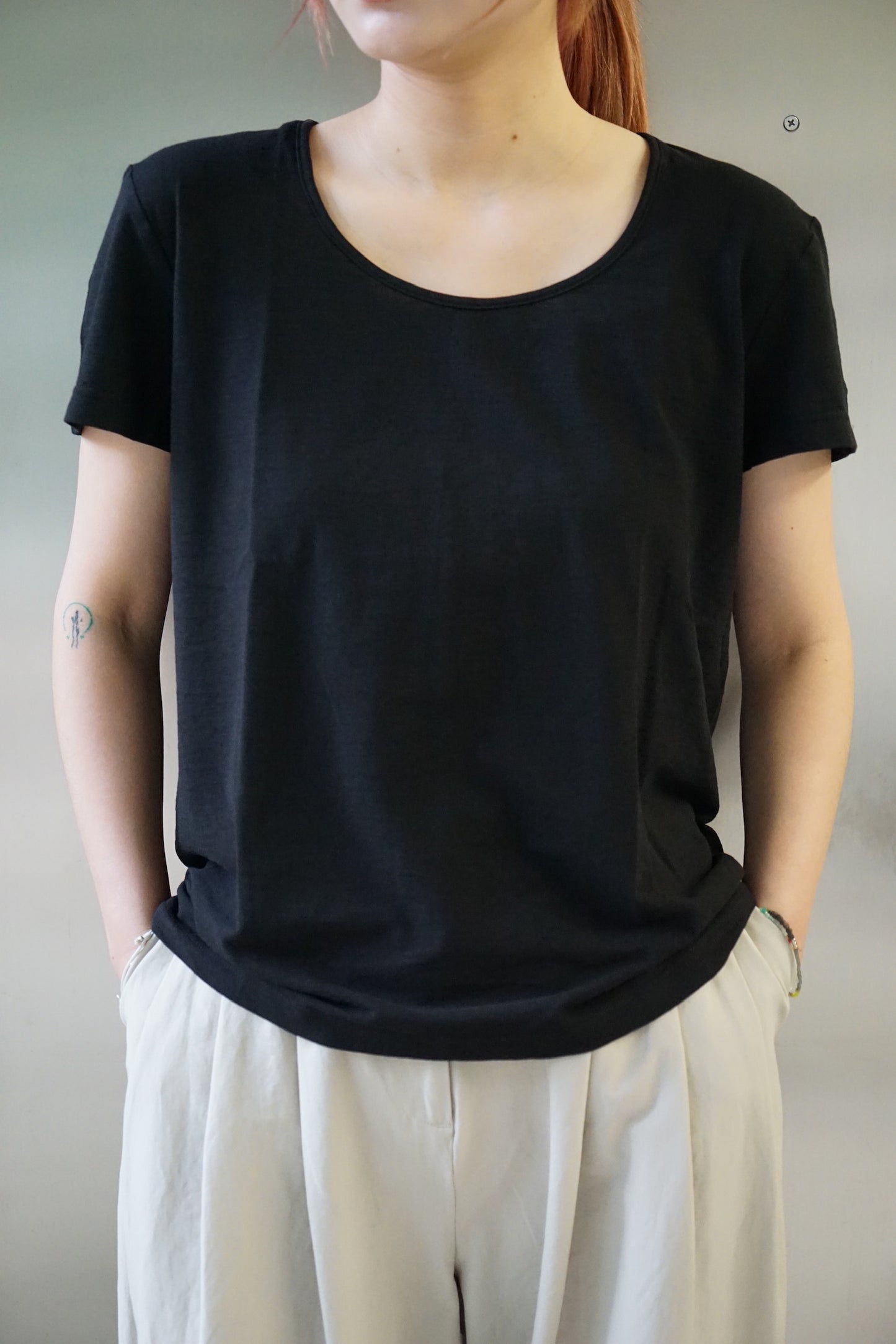 25春夏 纯棉透气显瘦百搭大圆领T恤