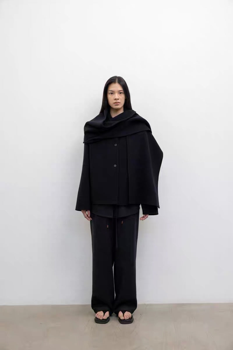 25秋冬 WOOL HANDMADE 围巾短大衣