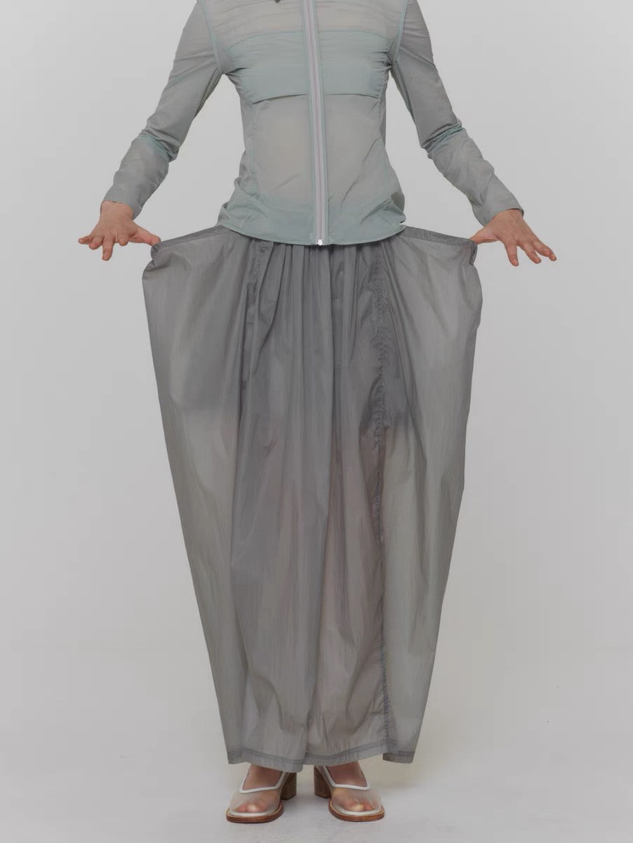 24早春 LAYERED SHIRRING SKIRT