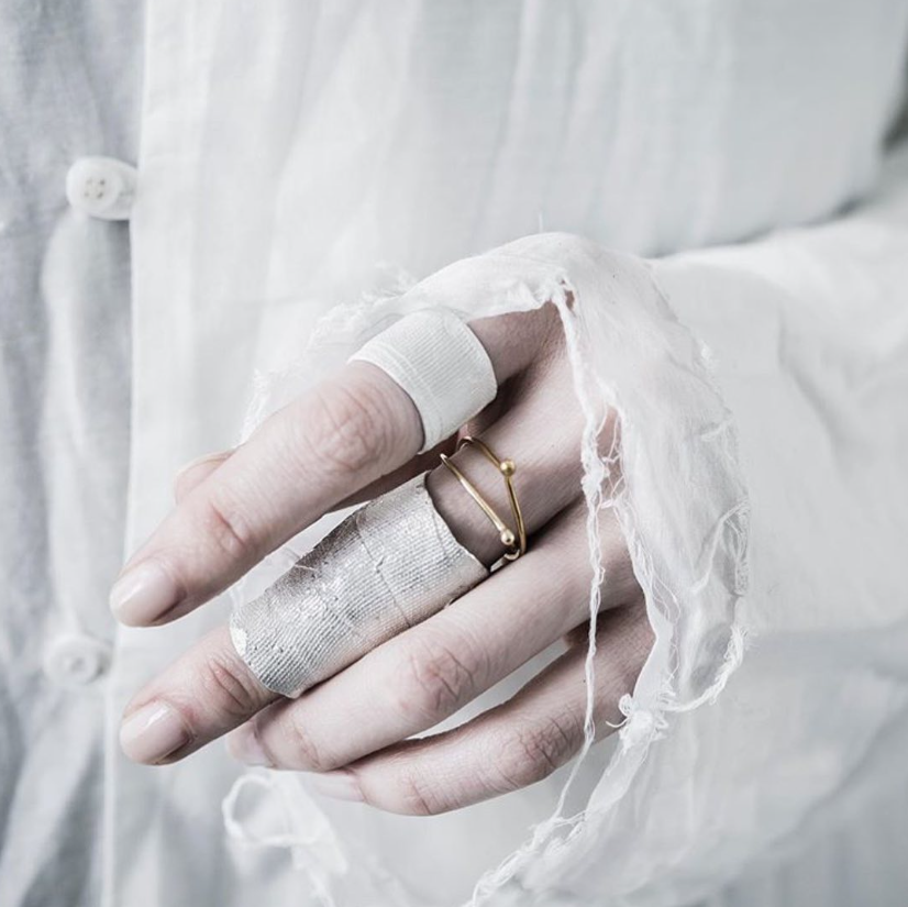 SEED RING 镀金素圈 单只