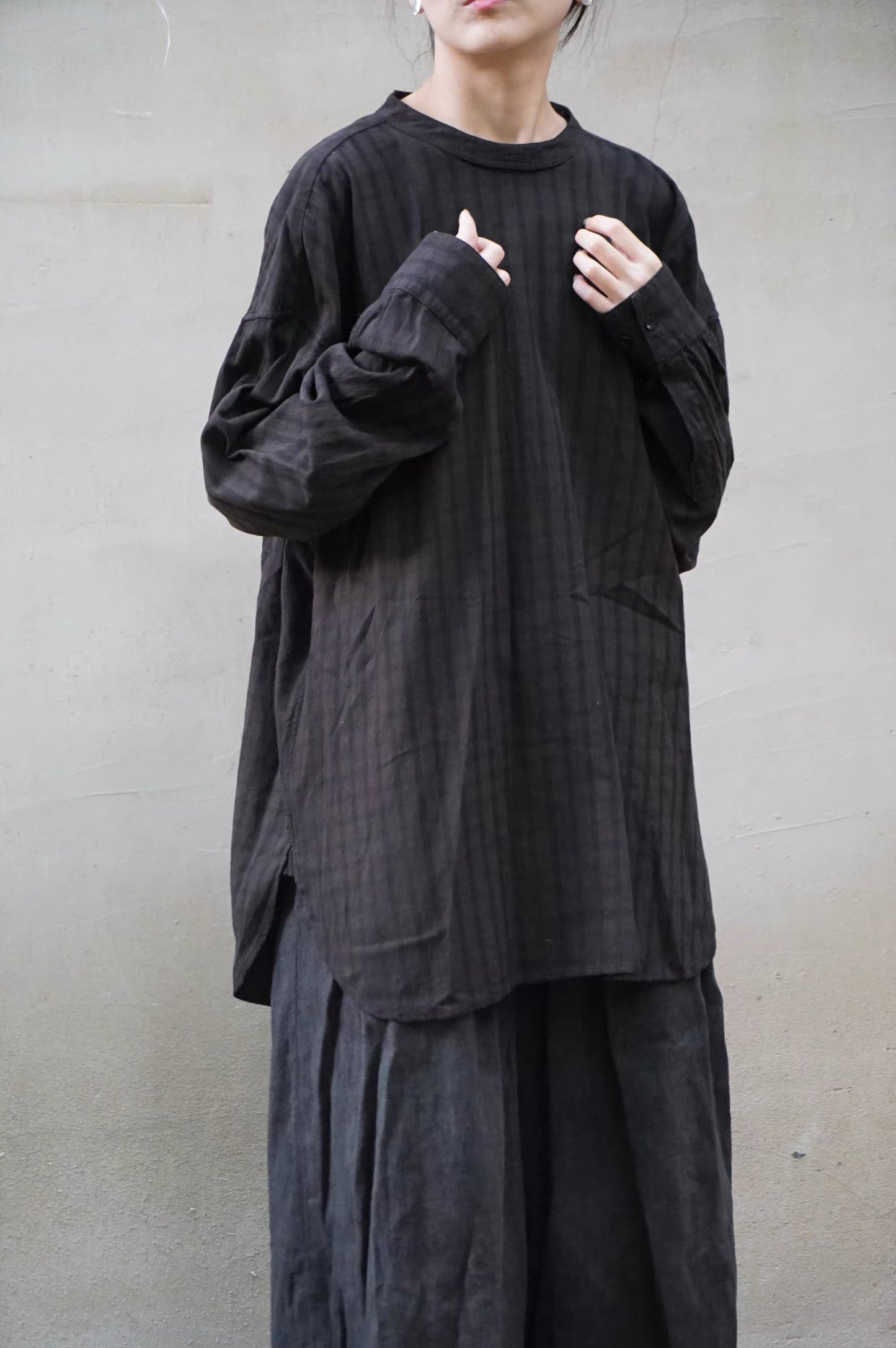 25秋冬 CHECK DRESS PULLOVER  SHIRT