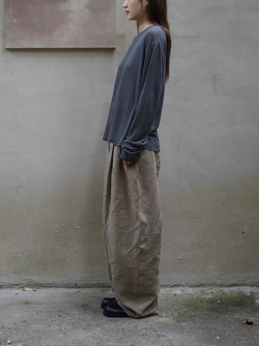 25秋冬 天丝羊毛圆领长袖打底