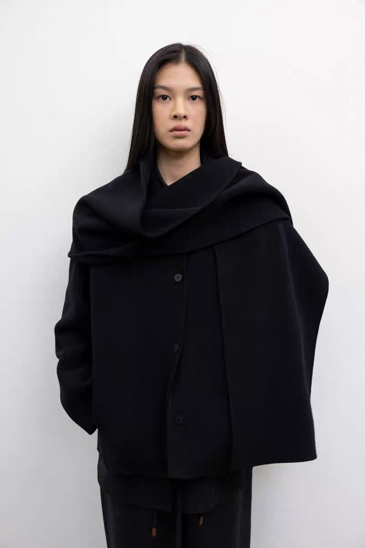 25秋冬 WOOL HANDMADE 围巾短大衣