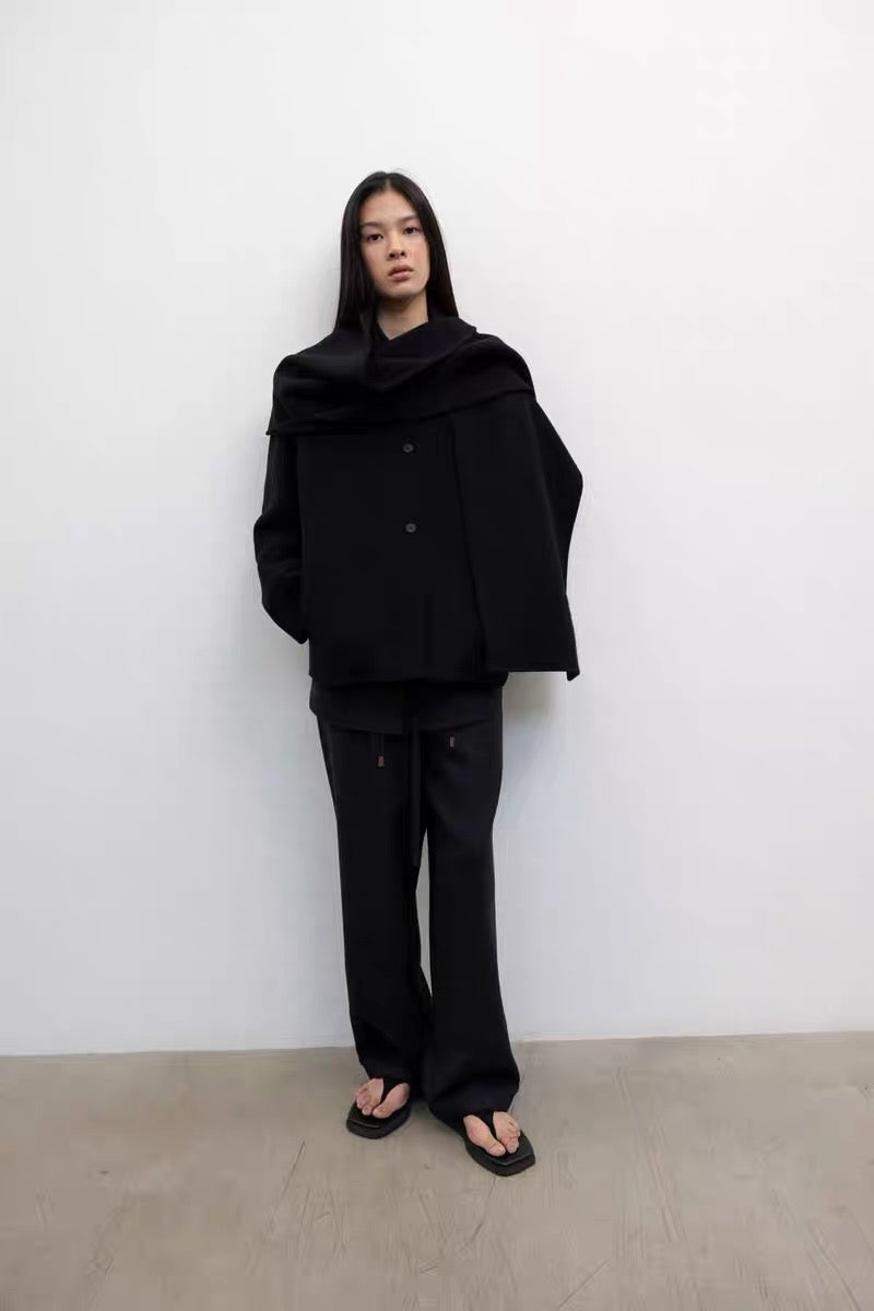 25秋冬 WOOL HANDMADE 围巾短大衣