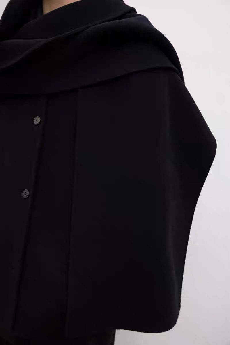 25秋冬 WOOL HANDMADE 围巾短大衣