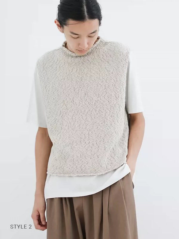 26春夏 cotton slub vest