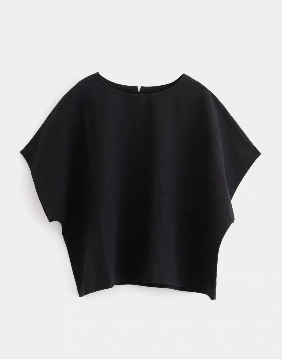 25春夏 Cotton flax poplin folk top