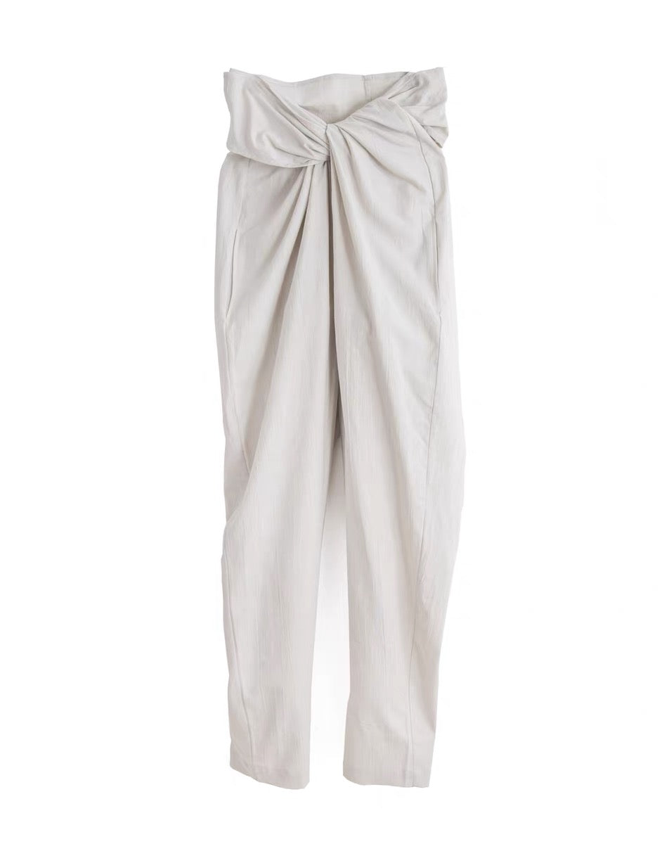 25春夏 flax poplin wrapped pants