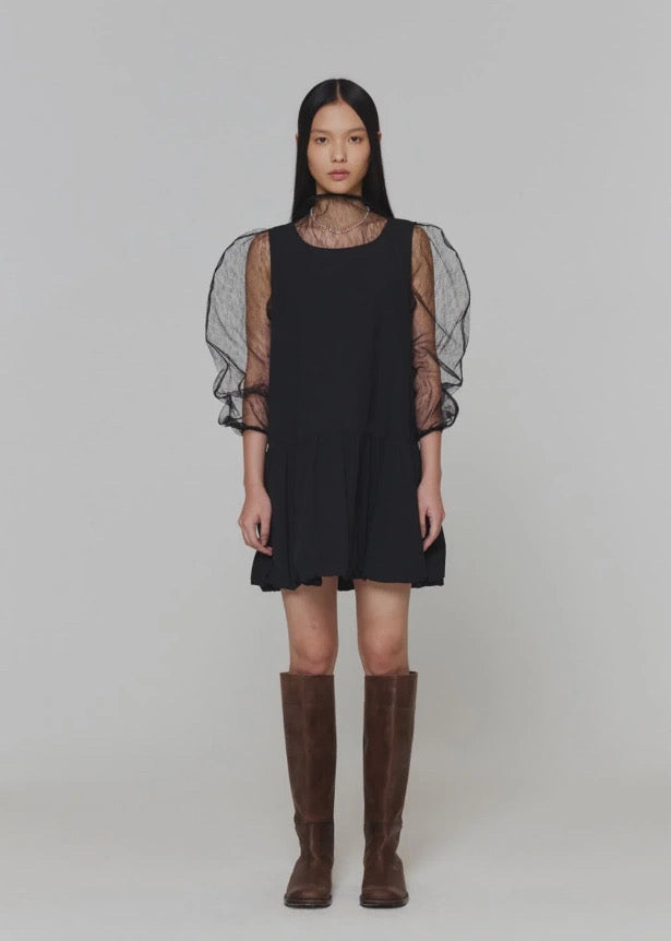 25春夏 KNOTTED COLLAR TOP 蕾丝打底