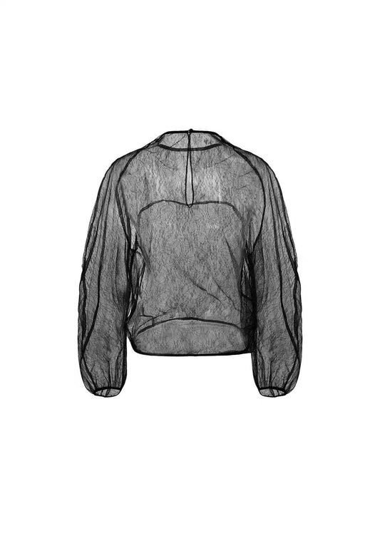 25春夏 KNOTTED COLLAR TOP 蕾丝打底