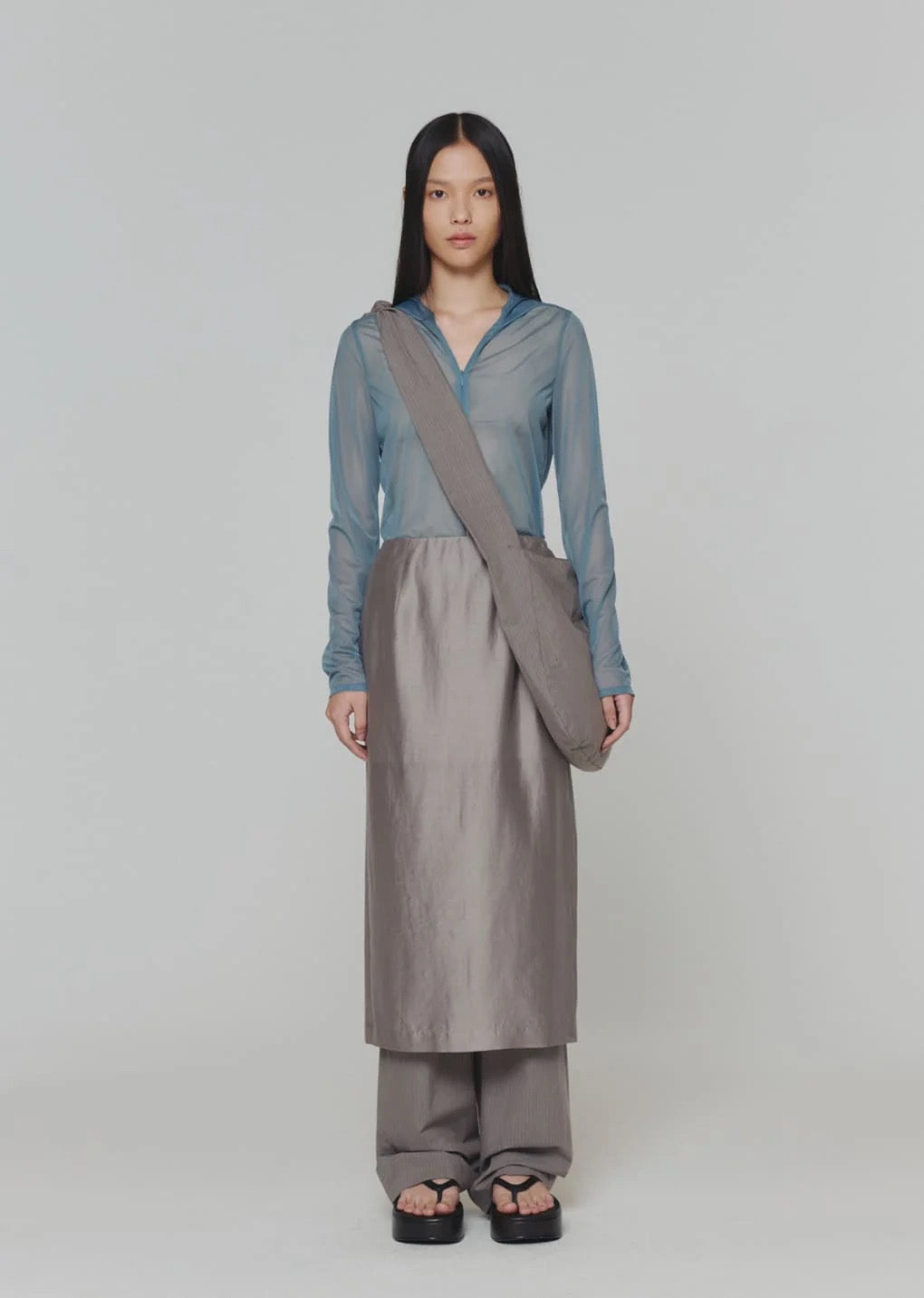 25春夏 SILKY MIDI SKIRT