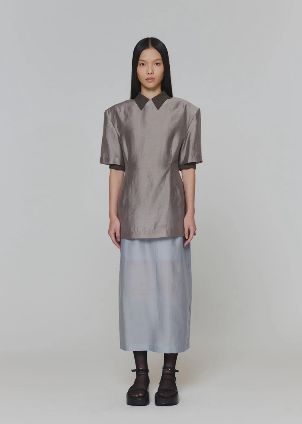 25春夏 SILKY MIDI SKIRT