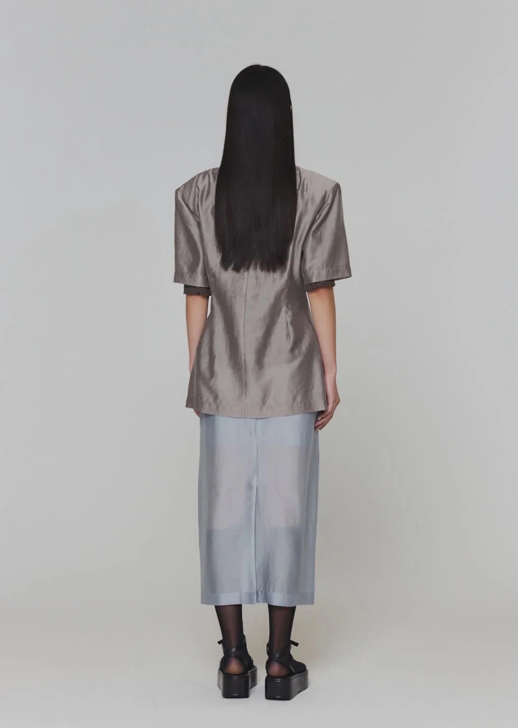 25春夏 SILKY MIDI SKIRT