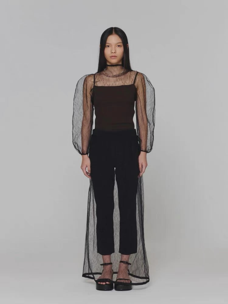 25春夏 SHEER LACE LONG SKIRT 蕾丝长裙
