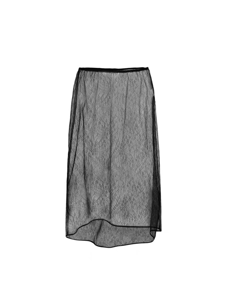 25春夏 SHEER LACE LONG SKIRT 蕾丝长裙
