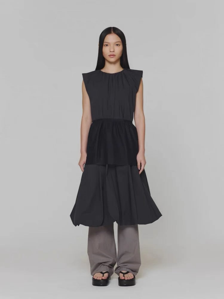 25春夏 COTTON VOLUME SHIRRING DRESS