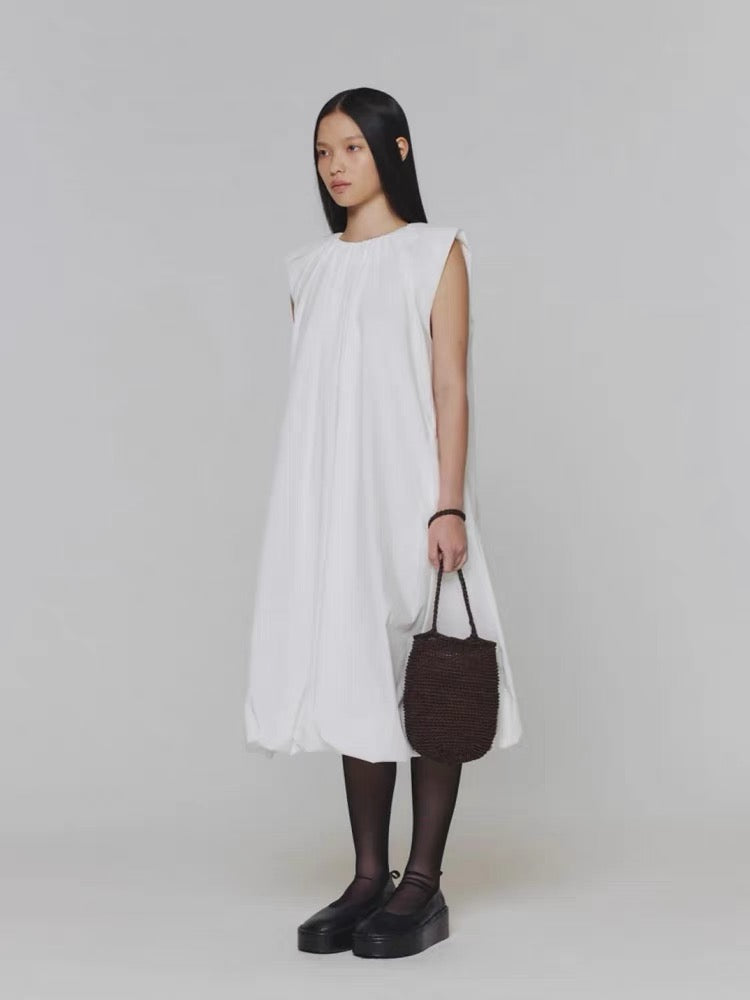 25春夏 COTTON VOLUME SHIRRING DRESS