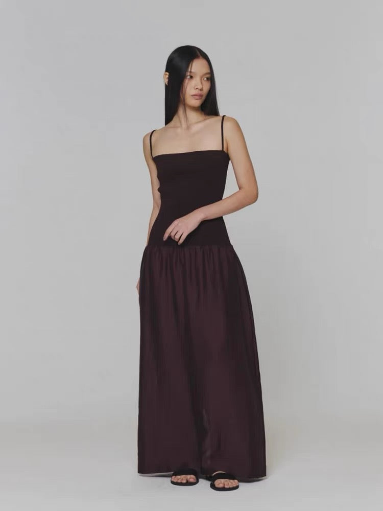 25春夏 SILKY KNIT MAXI DRESS 吊带连衣裙
