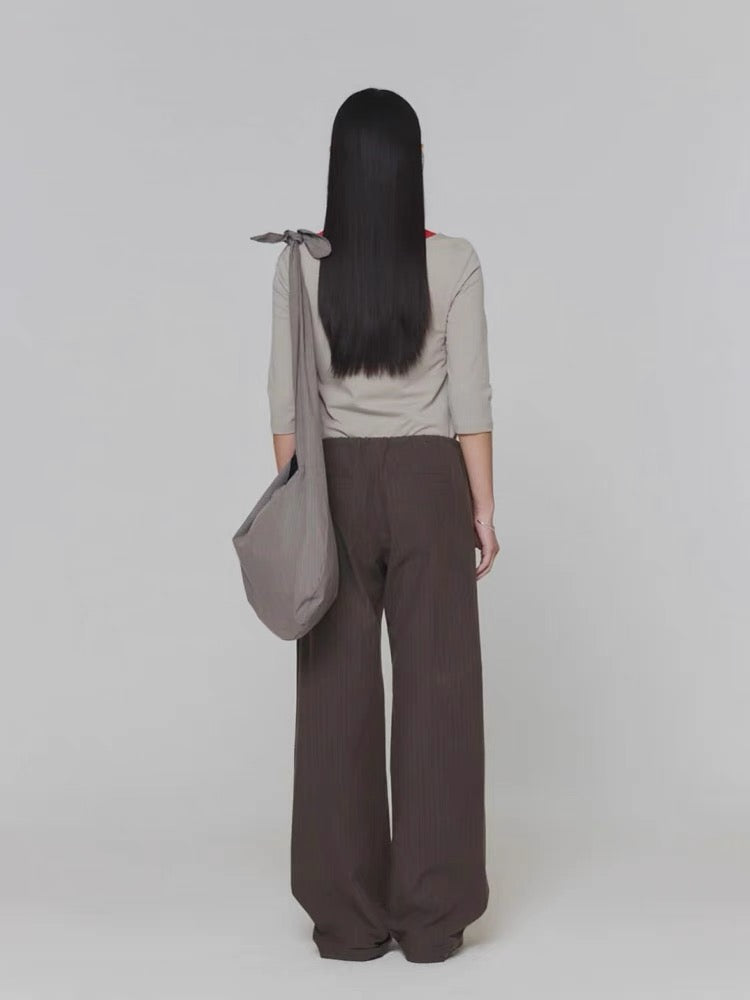 25春夏 STRIPE LARGE SHOULDER BAG 系带包