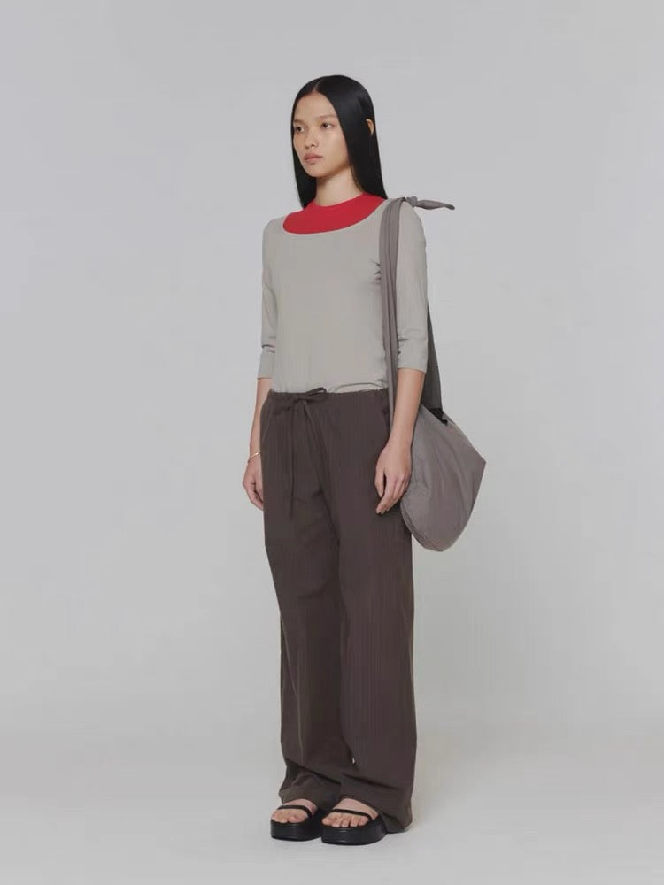 25春夏 STRIPE LARGE SHOULDER BAG 系带包