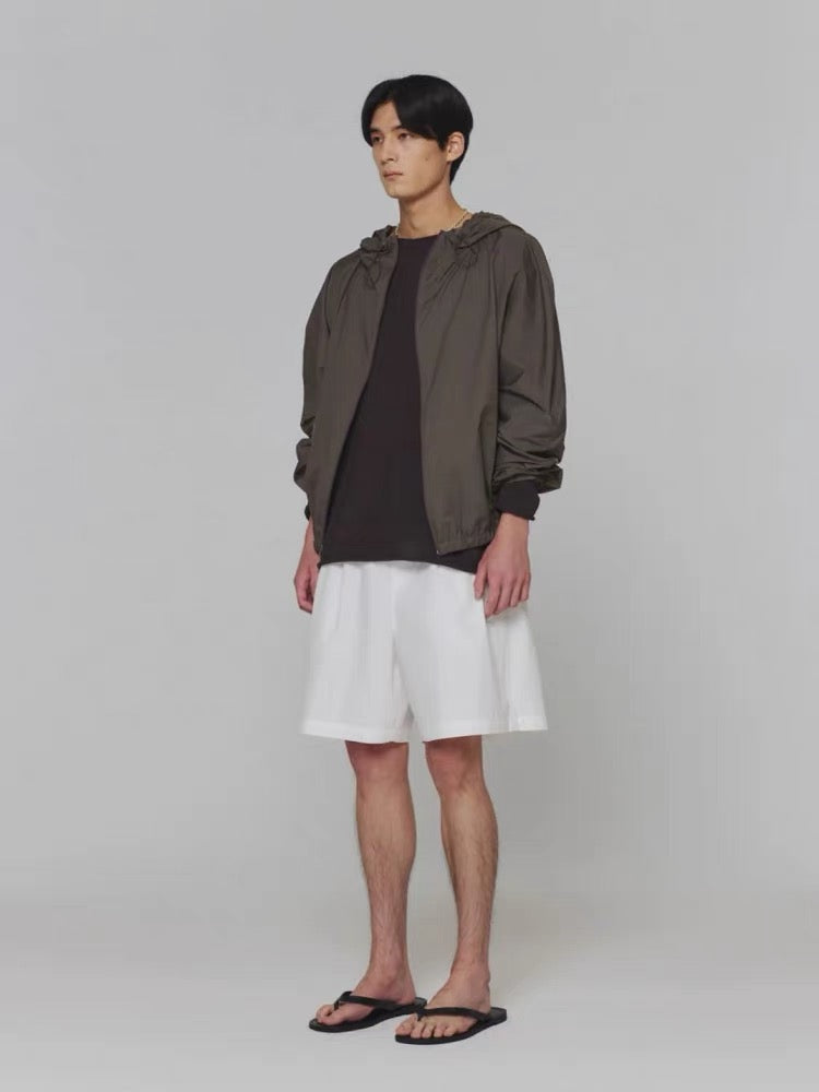 25春夏 SHEER NYLON RAGLAN HOODED JUMPER