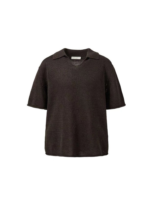 25春夏 PAPER YARN COLLAR KNIT 针织短袖