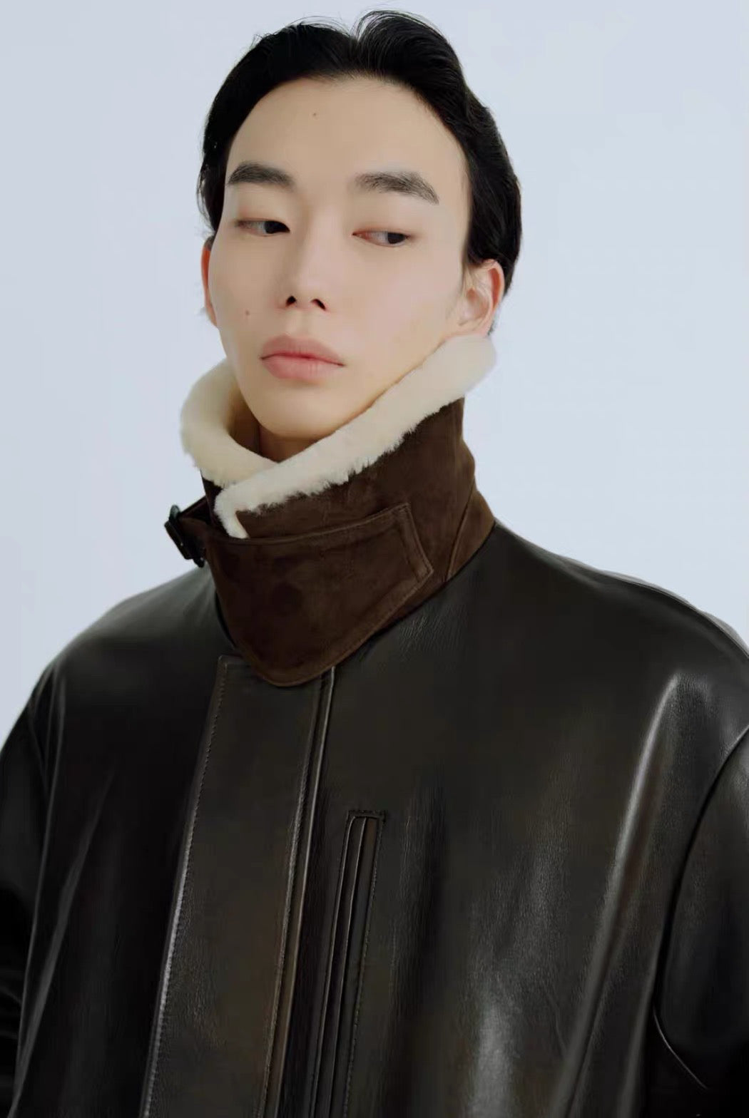 26秋冬 MOUTON COLLAR CALF ZIP JACKET